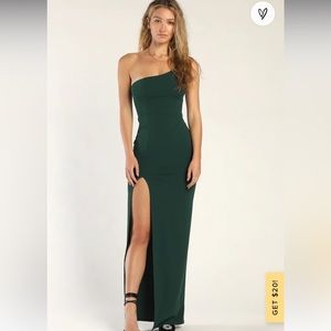Lulus Hunter green maxi dress